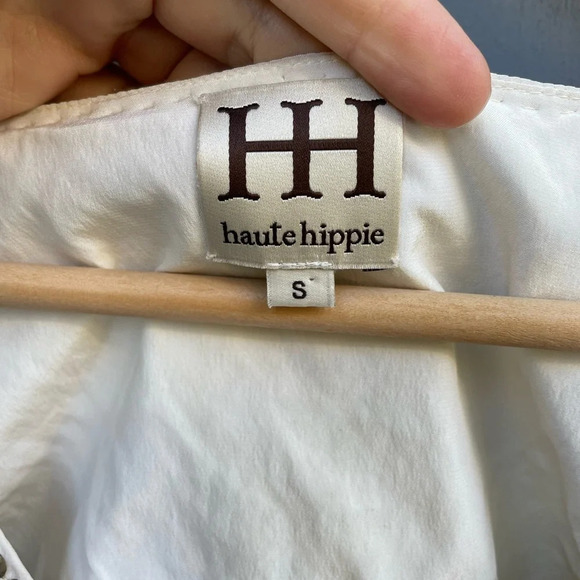 Haute Hippie embellished silk blouse, size small - Picture 3 of 13